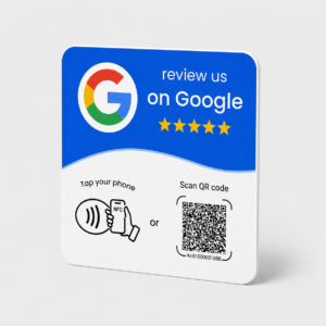 Google Review NFC Schild weiß (selbstklebend)